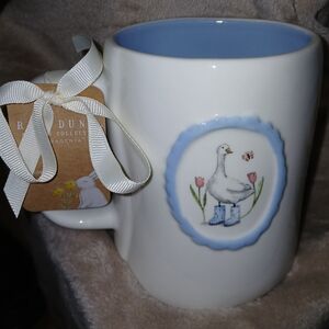Rae Dunn White and Blue Goose Mug